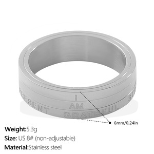 Anillo Estilo Influencer, Personalidad Hipster, Ajustable para el Dedo Índice, Estilo Europeo y Americano, Transfronterizo - Product Image 6