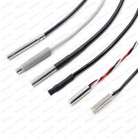 DS18B20 Kit Modul Sensor Suhu Tahan Air 100Cm Kabel Sensor Digital Adaptor Terminal Probe Baja Tahan Karat UNTUK Arduino