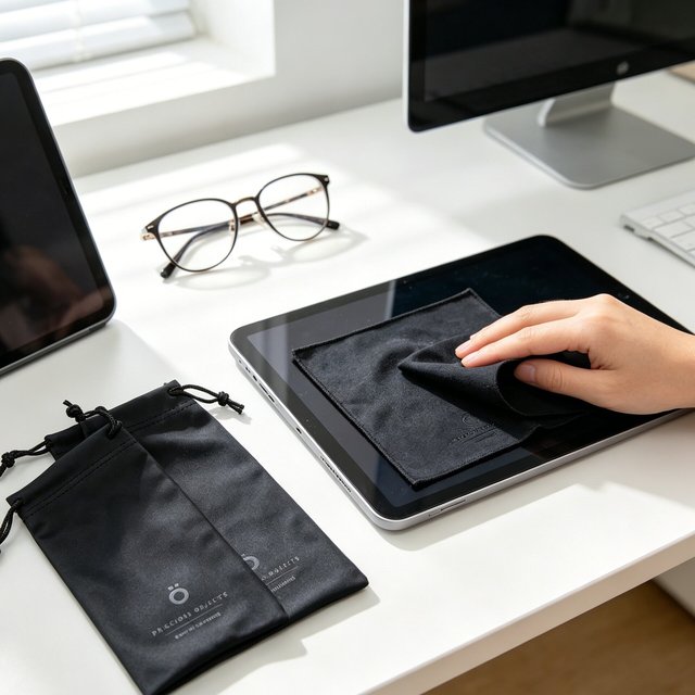 Printed Pattern Microfiber Drawstring Bag Portable Glasses Phone Cleaning Storage Pouch