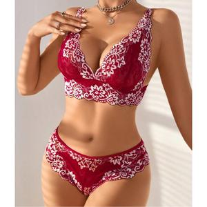 Một bộ đồ lót tình dục Châu Âu và Mỹ mới với viền lưới ren, bán trong suốt, quyến rũ và khiêu khích - Product Image 3