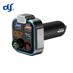 Hiệu Suất Cao QC3.0 Sạc Nhanh Xe Hơi Máy Phát FM Bộ Chuyển Đổi <span class=keywords><strong>Bluetooth</strong></span> Tự Động - Product Image 2