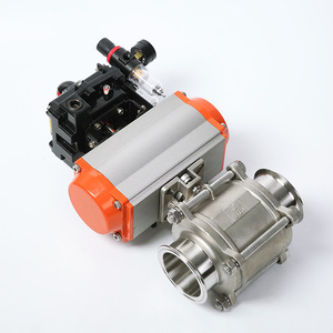 Vanne à bille pneumatique 1 pouce à union double, à double action, avec pression de fonctionnement de 700 psi pour usage industriel - Product Image 3