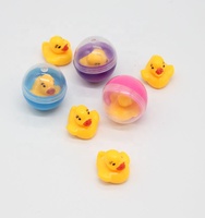 Mainan Bebek Kapsul PVC Keras Mini 1 Inci 28mm untuk Anak Usia 5-7 Tahun, Mainan Mandi Mengapung Bentuk Hewan Kecil dari Vinyl