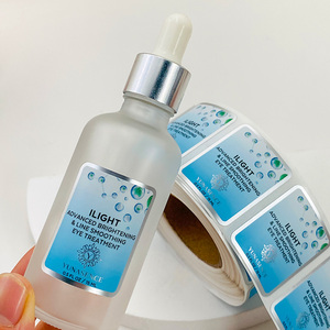 High Quality Private <strong>Label</strong> Custom Bright Silver Waterproof Oil Proof <strong>Label</strong> Stickers for Skin <strong>Care</strong> Essential Oil <strong>Labels</strong> Sticker - Product Image 1