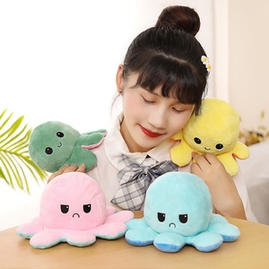 <span class=keywords><strong>Peluche</strong></span> Polpo Reversibile con Super Morbido <span class=keywords><strong>Peluche</strong></span> e Imbottitura in Cotone PP per Neonati 0-24 Mesi - Product Image 1