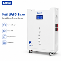 Système de stockage d'énergie domestique Solard 48V 100Ah, performances fiables, cycle profond, empilable, 15 unités en connexion parallèle, 5kWh, lithium-ion