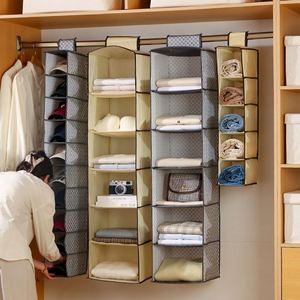 Organisateur de placard multi-niveaux en tissu pliable pour vêtements, robes, soutiens-gorge et sous-vêtements - Product Image 1