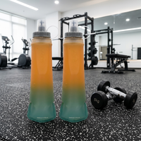 Bouteille d'eau souple pliable OEM/ODM 500 ml en TPU pour course à pied, fitness et compétition