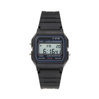 Montre électronique numérique de sport pour enfants, F-91w, multifonction, réveil lumineux, design carré