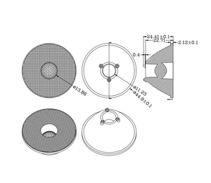 Lente cóncava para lámpara de pista, LED, ahorro de energía, <span class=keywords><strong>plano</strong></span> óptico, 45MM - Product Image 5