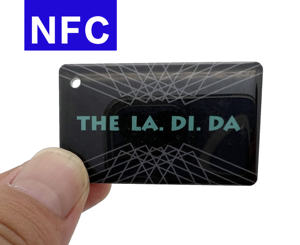 Fob per chiavi Rfid personalizzato in 213 216 in PVC 13.56MHZ epossidico + PVC impermeabile 125KHZ T5577 Replication RFID - Product Image 1