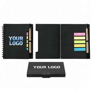 Wholesale Custom Logo Notepad Combination Note <b>Pad</b> for Corporate Business Promotional Gift Kraft Paper Coil Notebook with Pen - Product Image 1
