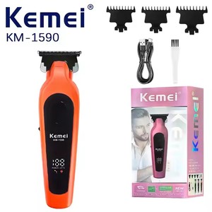 KM 1590, recortadora de barba profesional, corte de pelo de peluquero, maquinilla de afeitar eléctrica <span class=keywords><strong>para</strong></span> hombres, Kit de aseo, corte de pelo de peluquero, afeitado - Product Image 4