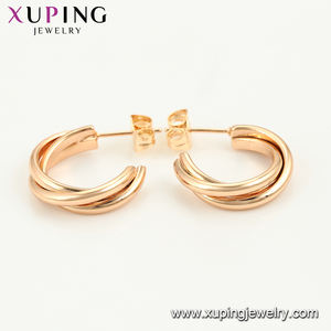 Xuping-pendiente de <span class=keywords><strong>oro</strong></span> amarillo de <span class=keywords><strong>18</strong></span> quilates para <span class=keywords><strong>mujer</strong></span>, diseño elegante, 98382 - Product Image 3