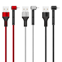 2.4A Charge rapide 90 degrés USB vers Micro USB pour câble de charge de téléphone Android