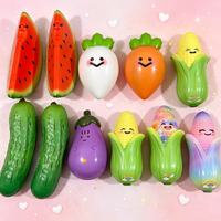Jouet Squishy Anti-stress de Qualité Supérieure, Visage de Légume Mignon en PU, Sûr pour les Aliments, Non Toxique, Jouets Anti-anxiété Squishy