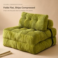 Canapé compact pliable, fauteuil paresseux moderne, modèle carré 78 pour petits espaces, appartements, locations, salon