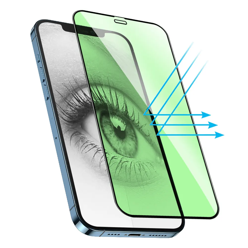 Fast Delivery Anti-blue Light Eye Protect Tempered Glass Screen Protector XS/XR/X Mobile Phone High Clear Screen Film for Iphone