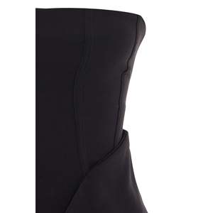 Costume pantalon en satin noir formel et décontracté avec décoration boutonnée pour femmes de bureau - Product Image 3