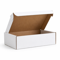 Caja de Envío de Cartón Corrugado con Cierre Automático Personalizada, Impresión de Logotipo, Sin Cinta Adhesiva, Embalaje para Comercio Electrónico para Pequeñas Empresas, MOQ 200