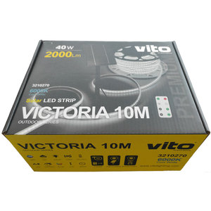 Outdoor LED Strip 10m Solar Powered 40W 2000Lm 6000K Cold Light With Remote Control <b>For</b> Garden <b>Pathway</b> <b>Lighting</b> - Product Image 2