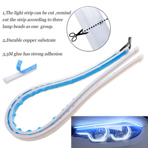 Striscia di luce di marcia diurna DRL per auto impermeabile 30cm 45cm 60cm flessibile guida tubo morbido faro luci di striscia a <span class=keywords><strong>LED</strong></span> - Product Image 2