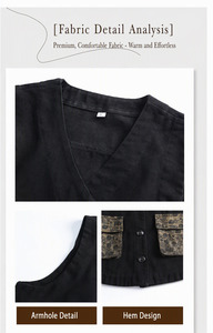 Gilet en jean en coton à col en V <span class=keywords><strong>pour</strong></span> femme, sans manches, boutonné, imprimé floral, poches plaquées, grande taille, vêtement d'extérieur - Product Image 4