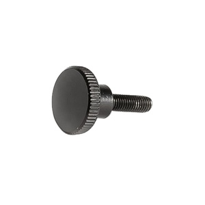 Round Head Knob <b>Screw</b> Metric 12mm Diameter Black Coated Carbon Steel Class 8.8 Coarse Thread Fastener - Product Image 1