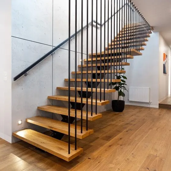 Low Cost Stairs Interior Glass Floating Staircase Design