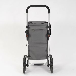 Prix d'usine QM 2025 sur les chariots de courses pliables portables légers en gros avec logo et sac personnalisés - Product Image 4
