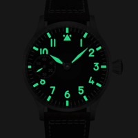 Montres de Luxe Semi-Automatiques Cadran Stérile 42mm Mouvement Seagull ST3600 à Remontage Manuel Verre Saphir Montres Homme Personnalisables Logo Original