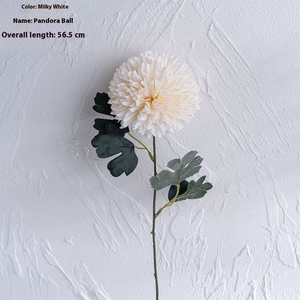 Bunga Sutra Buatan Tangan Bentuk Bola Dandelion Krisan Tangkai Panjang Modern untuk Rumah Dapur Pesta Pernikahan Paskah Hari Ibu - Product Image 6