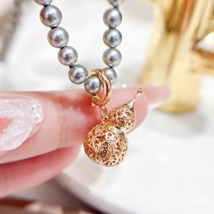 31387 Accesorios de Perlas DIY, Colgante de Plata S925 con Soporte Vacío, Hebilla para Colgante Hulu, Tamaño 4mm, Colgante para Collar, Redondo de 3-6mm - Product Image 1