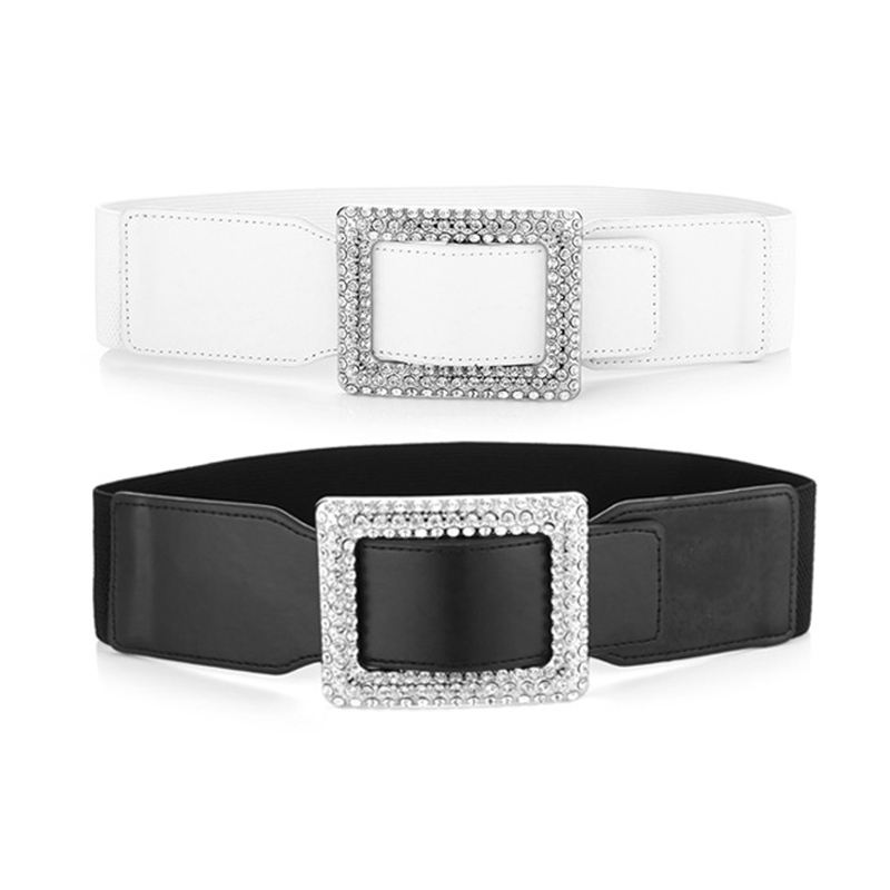 Ceinture élastique en strass de 6cm de large pour robe de mariée