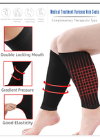 Chaussettes de compression pour mollets 15-20 mmHg, idéales pour le cyclisme et le sport, pour femmes et hommes, favorisant la circulation, taille XXXXL