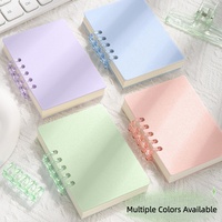 Carnets à spirale à feuilles mobiles Morandi A7 lignés en PU, rechargeables, résistants à la déchirure, avec pochette d'indexation – Vente chaude pour étudiants, écoles et bureaux