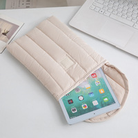 Funda para Portátil para Mujer, Color Sólido, Algodón Espacial, Resistente a los Golpes, Funda Protectora Acolchada, Bolsa para Computadora, Bolsa para Tablet