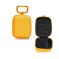 Kotak Penyimpanan Earbud Portabel EVA dengan Ritsleting dan Pengait Karabiner, Organizer Perjalanan untuk Perangkat Audio & Kabel