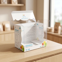 Boîte d'emballage en plastique transparente pliable personnalisée, carton de présentation transparent pour l'emballage en magasin