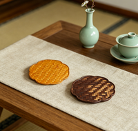 Sous-verres faits à la main, sets de table, tapis isolants thermiques, accessoires pour service à thé Kung Fu de style chinois, tasses à thé créatives