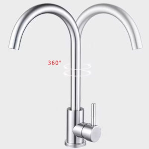 Zeitgenössischer Einloch-Küchenhahn aus Edelstahl mit Ausziehbarer Brause für Spülbecken - Product Image 4