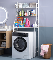 Étagère de toilette portable moderne à trois niveaux en fer imperméable, multifonctionnelle, rangement, bateau à voile, salle de bain, balcon, machine à laver