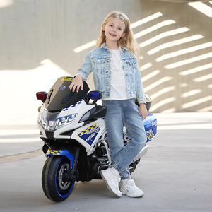 Voiture de police électrique rechargeable surdimensionnée pour enfants de 1 à 13 ans, double face, avec siège pour bébé, pour garçons et filles, en plastique - Product Image 2