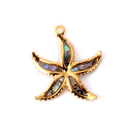 Accessoires de bijouterie DIY en acier inoxydable Pendentif étoile de mer tortue conque Hawaiian Shell Marine Life Religious Party Stone Charms