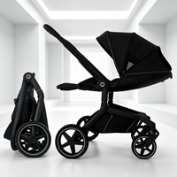 Poussette multifonctionnelle Landleopard Kingkong pour bébé, avec siège spacieux, en aluminium et tissu, idéale pour bébé corpulent