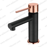 Keran wastafel kamar mandi, Grifo De Lavabo terpasang di dek hitam krom, keran wastafel kamar mandi, keran air tunggal, keran air panas dan dingin