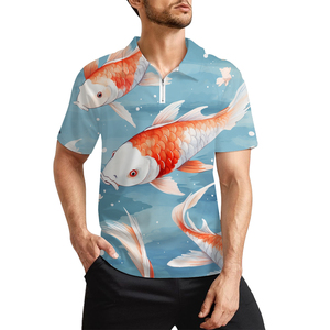 Camisas Polo con Cremallera para Hombre Ajuste Relajado - Product Image 2