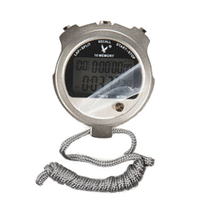 Tianfu TF100F Electronic Stopwatch 3 Row LCD Display 1.5 In Metal Chronograph Countdown Timer Race Timing Tool - Product Image 1