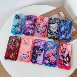 <span class=keywords><strong>Mejor</strong></span> <span class=keywords><strong>precio</strong></span> 3 en 1 colorido Saprkle lindo caso para niñas Anti-choque 3 en 1 teléfono contraportada para Zte Axon 50 A54 - Product Image 1