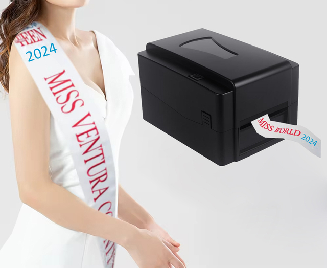High Precision Ribbon Printers Satin Label Printer with Auto Cutter Clothing Printer Label Making Machine  for Clothes